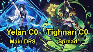 Yelan C0 Mono Hydro & Tighnari Spread Spiral Abyss floor 12 genshin Impact