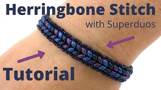 Herringbone Weave with Superduo Beads