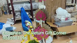 Artificial flower decor l antique German silver l return gifts l #rgc enquiries on 9885901096