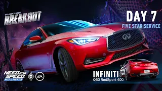 Need For Speed: No Limits | 2022 Infiniti Q60 Red Sport 400 (Breakout - Day 7 | Five Star Service)