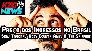 KZG NEWS ⭐️ PREÇO dos INGRESSOS ⚡️ BODY COUNT ⚡️AMYL & The SNIFFERS ⚡️ METALLICA