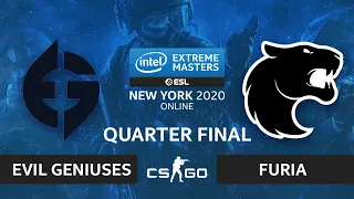 CS:GO - Evil Geniuses vs. FURIA [Nuke] Map 1 - IEM New York 2020 - Quarter Final - NA