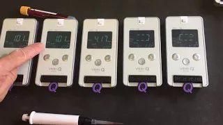 Comparison Test with 5 Veri-Q Machines and a Single Venous Blood Sample