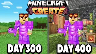 I Survived 400 Days with the Create Mod in Hardcore Minecraft!