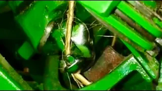 Square baler knotter slo-mo