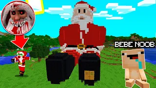 BEBE NOOB VS CASA MALDITA SANTA CLAUS 😱 - MINECRAFT TROLL ROLEPLAY