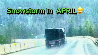 SNOW ❄️ IN APRIL 😂😂😂 ITS CRAZY  MAUSAM CHANGE HOGYA IK DAM 😳 PUNJABI TRUCKING VLOG