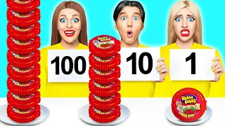 100 Schichten Nahrung Challenge | Verrückte Ideen Zum Kochen von Multi DO Fun Challenge