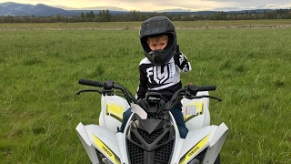 4 YEAR OLD GETS HIS FIRST QUAD!!