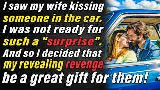 I saw my wife kissing someone in the car. I was not ready for such a "surprise". And so I decided