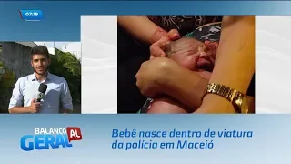 Bebê nasce dentro de viatura da polícia em Maceió