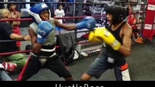 Young boxing standouts DJJ Zamora and CJ Ross working at Pound 4 Pound Boxing in Las Vegas