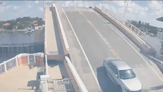 Caught on camera: Florida drawbridge opens while car crossing