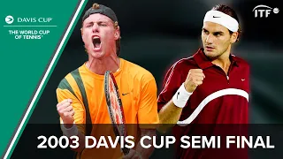 Roger Federer v Lleyton Hewitt | 2003 Davis Cup Semi final | Full Match