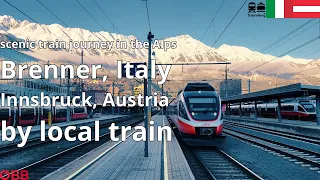 Brenner / Brennero, Italy - Innsbruck, Austria by local train in the Alps along the Brenner pass