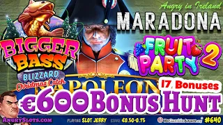 €600 SLOTS BONUS HUNT * 17 bonuses *  Maradona, Big Santa Fortune, Spin and Score Megaways & more.