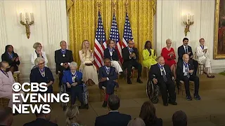 Biden presents Medal of Freedom to Simone Biles, others