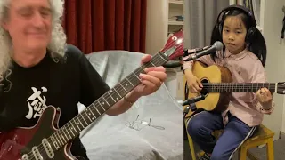 A little girl named Wendy Wong jam with Brian May Love of my life