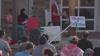 Hundreds gather in old Hilliard for stand in solidarity with Gaza