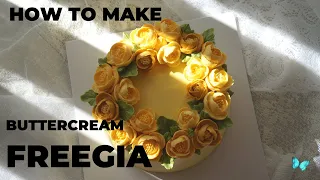 Buttercream Freesia Cake/Your beginning cake/The flowers I received a lot at the graduation ceremony