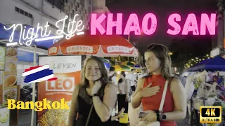 Bangkok Khao San Road Nightlife 4K | Thailand 🇹🇭 EP3
