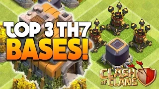 Clash Of Clans - TOP 3 TH7 FARMING BASE w/3 Air Defenses! - CoC BEST TOWN HALL 7 DEFENSE 2016!