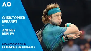 Christopher Eubanks v Andrey Rublev Extended Highlights | Australian Open 2024 Second Round