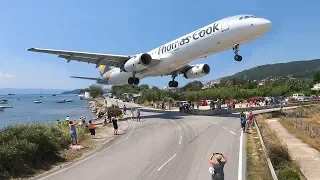 SKIATHOS 2018 - LOW LANDINGS, HARD TOUCHDOWNS and JETBLASTS - Boeing 737, B757, Airbus A321 ... (4K)