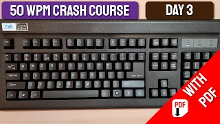 50 WPM Crash Course | DAY 3 | Free Typing Lessons | Tech Avi