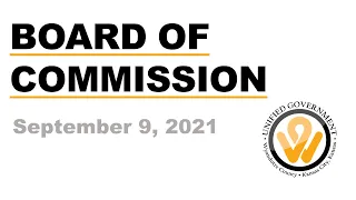 September 9, 2021 Full Commission Meeting