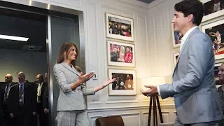 Justin Trudeau and family meet with Melania Trump