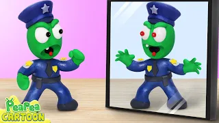 Double Trouble Pea Pea - Police Cartoon - Pea Pea Cartoon