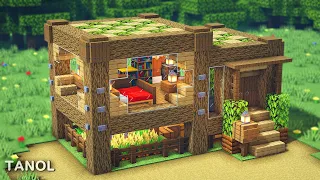 ⚒️ 마인크래프트 건축 : 야생 나무 모던하우스 만들기