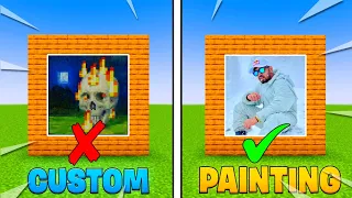 How To Add Custom Paintings In Minecraft PE 1.20+ Easy Trick 🤩 #minecraft #gaming