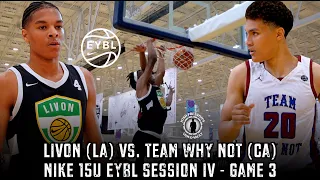 LivOn 15U vs. Team Why Not || LO Makes Big Comeback, Julius Price goes CRAZY from 3 in EYBL IV!