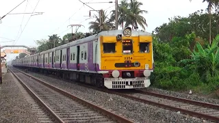 Vintage model EMU local train accelerating quickly after departing || Eastern Railway