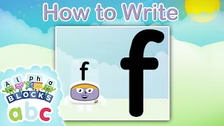 @officialalphablocks - Learn How to Write the Letter F | Curly Line | How to Write App