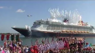 Full Disney Dream cruise ship Christening ceremony performance at Port Canaveral