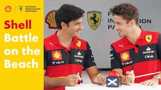 Battle On The Beach with Charles Leclerc & Carlos Sainz of Scuderia Ferrari