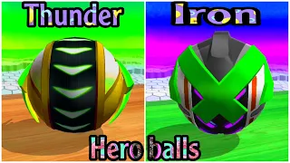 Going balls gameplay - challenge between (thunder 🆚 hero) - Levels 2067 + 2071 - exciting colors