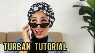 Easy and quick hijab turban tutorial طريقة حجاب توربان سهلة و سريعة