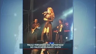 Hora da Venenosa: Paula Fernandes dá alfinetada em Faustão durante show