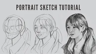 Real time step by step portrait sketch tutorial