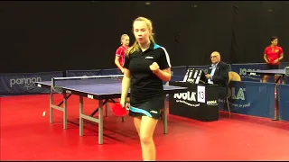 Ramona Betz vs  Linda Zaderova   -  Tischtennis / Table Tennis Hungarian Junior Open
