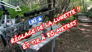 Réglage LUNETTE Hawke Vantage Sur ma Rossi 8122 Long rifle et tir à 80 mètres tranquillou !