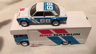 Hot Wheels 1971 Datsun 510 & Fleet Flyer (2019 Car Culture Team Transport - BRE Datsun)