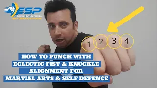 How To Punch With Eclectic Fist & Knuckle Alignment For Martial Arts & Self Defence | ESP