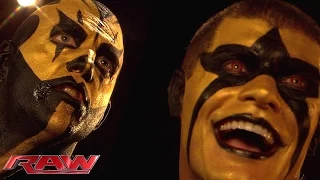 Stardust puts the finishing touch on Goldust's face paint: Raw, July 14, 2014