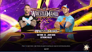 CM Punk Vs John Cena - Extreme Rules Match | WWE 2k24