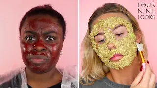 Time Traveling Beauty: Testing Viral & Vintage Face Masks and Facial Treatments! | Four Nine Looks